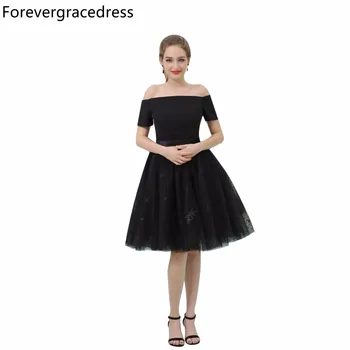 Forevergracedress Real Picture Black Cocktail Dress Fashion Off The Shoulder Knee Length Short Homecoming Party Gown Plus Size
Forevergracedress Real Picture Black Cocktail Dress Fashion Off The Shoulder Knee Length Short Homecoming Party Gown Plus Size