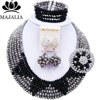 Majalia Fashion Classic Nigerian Wedding African Jewelery Silver Crystal Necklace Bride Jewelry Sets Free Shipping 6ST006
Majalia Fashion Classic Nigerian Wedding African Jewelery Silver Crystal Necklace Bride Jewelry Sets Free Shipping 6ST006