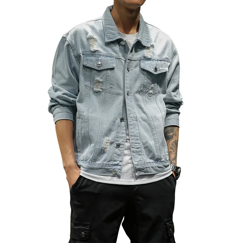Casual Slim Mens Denim Jacket Plus Size S-5XL Bomber Jacket Men High Quality Cowboy Men's Jean Jacket Chaqueta Hombre
Casual Slim Mens Denim Jacket Plus Size S-5XL Bomber Jacket Men High Quality Cowboy Men's Jean Jacket Chaqueta Hombre