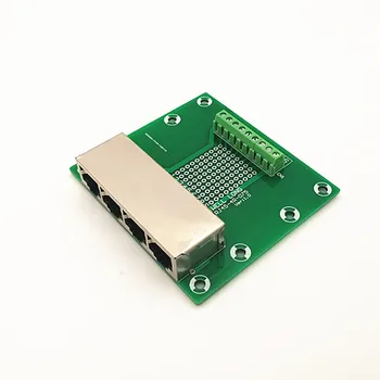 RJ45 8P8C Right Angle Jack4-Way Buss Breakout Board,Terminal Block, Connector.
RJ45 8P8C Right Angle Jack4-Way Buss Breakout Board,Terminal Block, Connector.