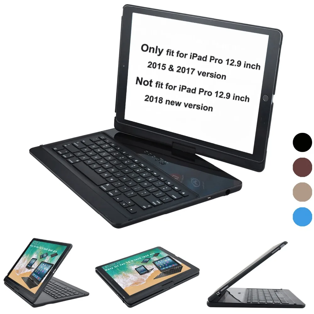 Для iPad pro 12 9 чехол клавиатура 2017 и 2015 вращающаяся на 360 градусов Беспроводная Bluetooth