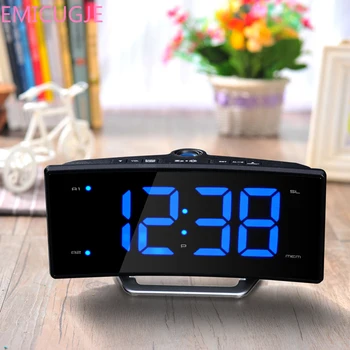 Desk Large LED Mirror Watch Electronic Digital Luminous Table Clocks USB Charging Function Arc Radio Projection Alarm Clock
Desk Large LED Mirror Watch Electronic Digital Luminous Table Clocks USB Charging Function Arc Radio Projection Alarm Clock