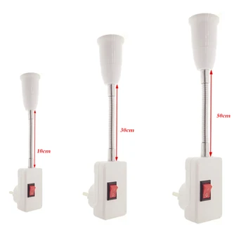E27 LED Light Bulb Lamp Holder Flexible Extension Adapter Converter Screw Socket EU Plug With On/Off Switch
E27 LED Light Bulb Lamp Holder Flexible Extension Adapter Converter Screw Socket EU Plug With On/Off Switch
