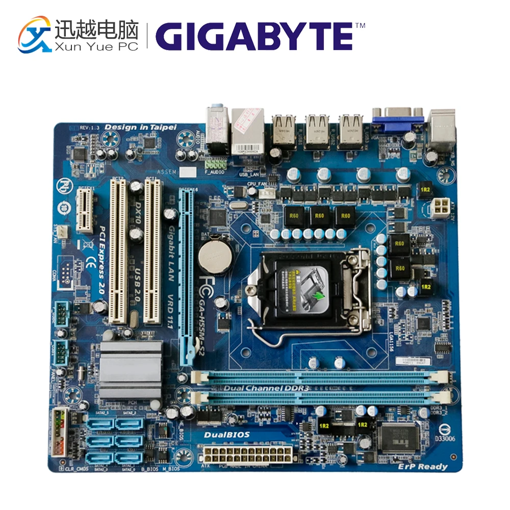 Gigabyte GA-H55M-S2 Desktop Motherboard H55M-S2 H55 Socket LGA 1156 DDR3 Micro-ATX On Sale
Gigabyte GA-H55M-S2 Desktop Motherboard H55M-S2 H55 Socket LGA 1156 DDR3 Micro-ATX On Sale