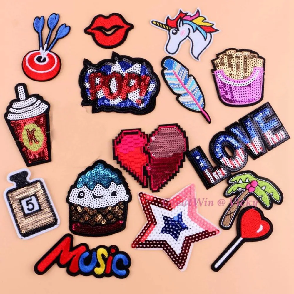 New POP Sequins Sewing Brand Patch Retro Hand Embroidery Patches Hotfix Applique Feather Hot Fix Motif DIY Clothes Stickers
New POP Sequins Sewing Brand Patch Retro Hand Embroidery Patches Hotfix Applique Feather Hot Fix Motif DIY Clothes Stickers