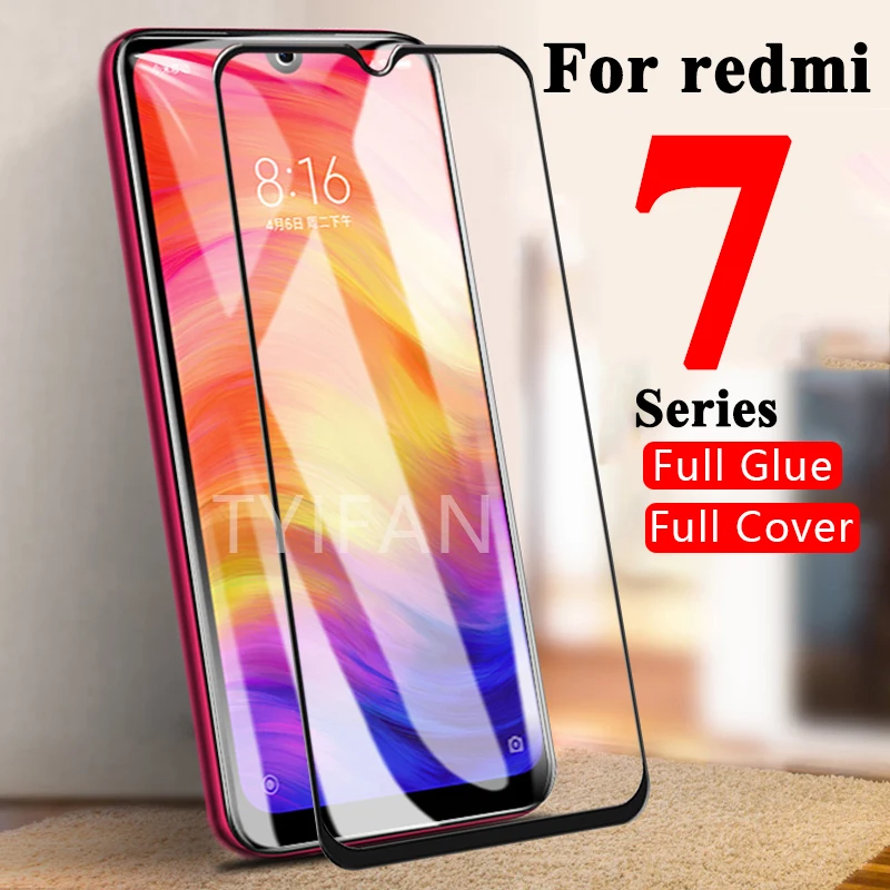 

tempered glass phone case for xiaomi redmi 7 a 7a note 7 pro cover Protective Shell Accessories on ksiomi xiomi note7 7pro a7 9d