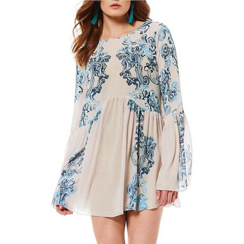 KHALEE YOSE 2019 Floral Print Summer Strappy Mini Women Dresses Backless Long Flare Sleeve Boho Hippie Vintage Loose Dresses
KHALEE YOSE 2019 Floral Print Summer Strappy Mini Women Dresses Backless Long Flare Sleeve Boho Hippie Vintage Loose Dresses