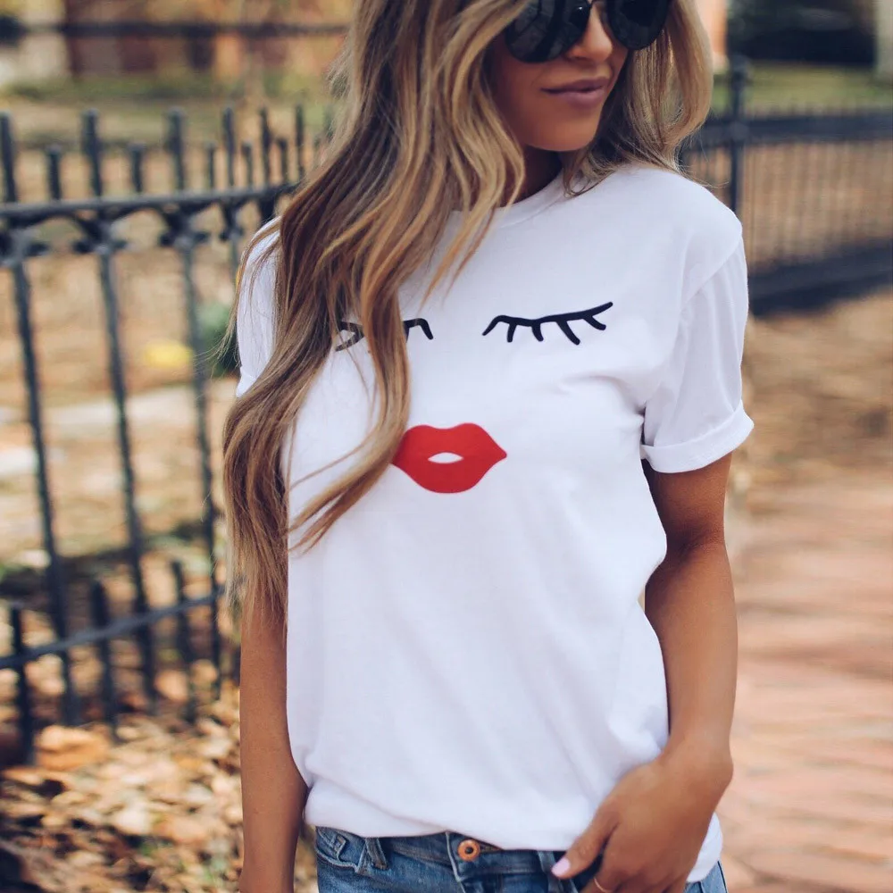 Plus Size S-3XL Harajuku Girls Summer Eyelash Top Shirt Women New Arrivals Fashion shirt Woman Tee Tops Casual Female Tee shirts
Plus Size S-3XL Harajuku Girls Summer Eyelash Top Shirt Women New Arrivals Fashion shirt Woman Tee Tops Casual Female Tee shirts