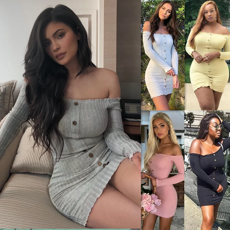 2019 Spring Women Off Shoulder dress Knitted Sexy Dresses Bodycon Long Sleeve Party Club Mini Dress For Women Female Vestido
2019 Spring Women Off Shoulder dress Knitted Sexy Dresses Bodycon Long Sleeve Party Club Mini Dress For Women Female Vestido