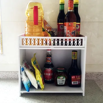 Kitchen bathroom rack bathroom cosmetic storage box vanity corner shelf countertop finishing LO829315