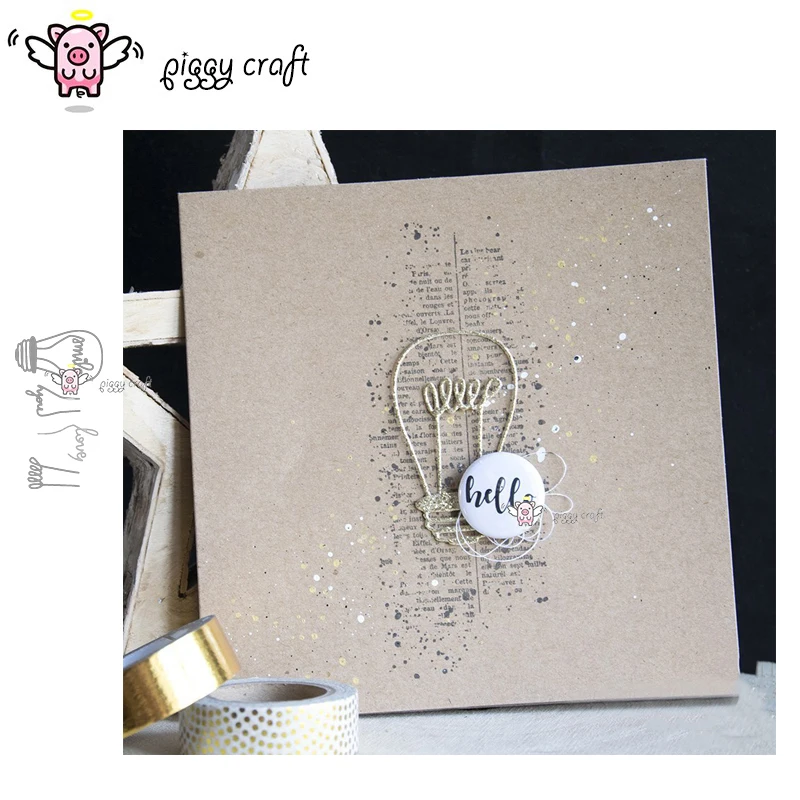Piggy Craft metal cutting dies cut die mold Light bulb letter decoration Scrapbook paper craft knife mould blade punch stencils
Piggy Craft metal cutting dies cut die mold Light bulb letter decoration Scrapbook paper craft knife mould blade punch stencils