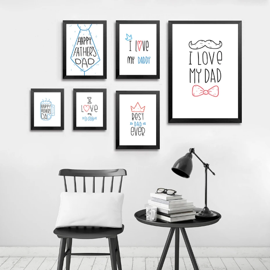 I Love My Dad Poster Canvas Paintings Modern Father's Day Gift Abstract Print Nordic Wall Art Picture for Living Room Home Decor
I Love My Dad Poster Canvas Paintings Modern Father's Day Gift Abstract Print Nordic Wall Art Picture for Living Room Home Decor