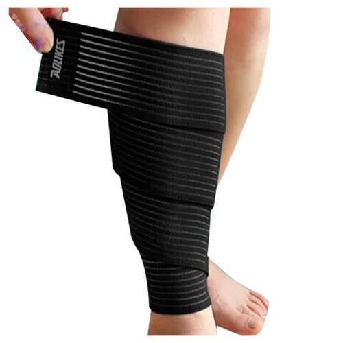 AOLIKES Sports Wrap-around Calf Support Bandage Knee Leg Skin Protection Band Brace Belt 1pcs black | Спорт и развлечения