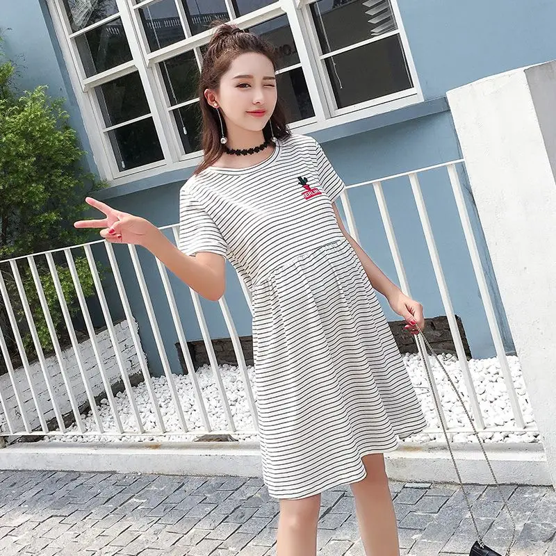 New maternity dress summer dress in the long stripe maternity dress cotton loose maternity dress pregnancy skirt
New maternity dress summer dress in the long stripe maternity dress cotton loose maternity dress pregnancy skirt