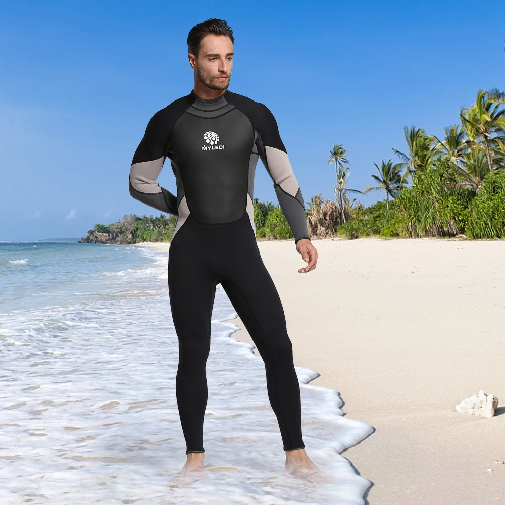 New 3mm One-Piece Neoprene Diving Suit Close Body Winter Long Sleeve Men Wetsuit Prevent Jellyfish Spearfishing Snorkeling Suit
New 3mm One-Piece Neoprene Diving Suit Close Body Winter Long Sleeve Men Wetsuit Prevent Jellyfish Spearfishing Snorkeling Suit