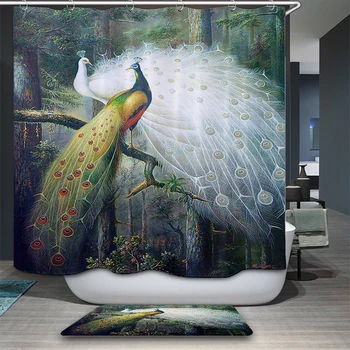 New Southeast Asia Shower Curtain Peacock theme Cartoon Pattern Waterproof Bathroom Fabric Home Decorative Shower Curtain
New Southeast Asia Shower Curtain Peacock theme Cartoon Pattern Waterproof Bathroom Fabric Home Decorative Shower Curtain