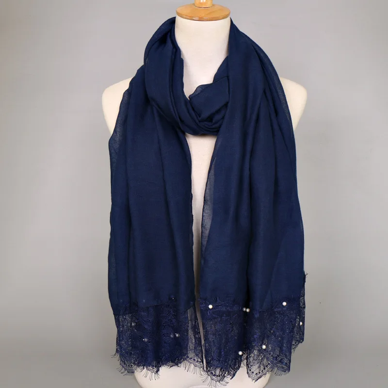 2018 Ladies Fashion Plain Lace Floral with Beads Viscose Shawl Scarf Winter Solid Pearl Stitch Wrap Pashminas Hijab Muslim Sjaal
2018 Ladies Fashion Plain Lace Floral with Beads Viscose Shawl Scarf Winter Solid Pearl Stitch Wrap Pashminas Hijab Muslim Sjaal