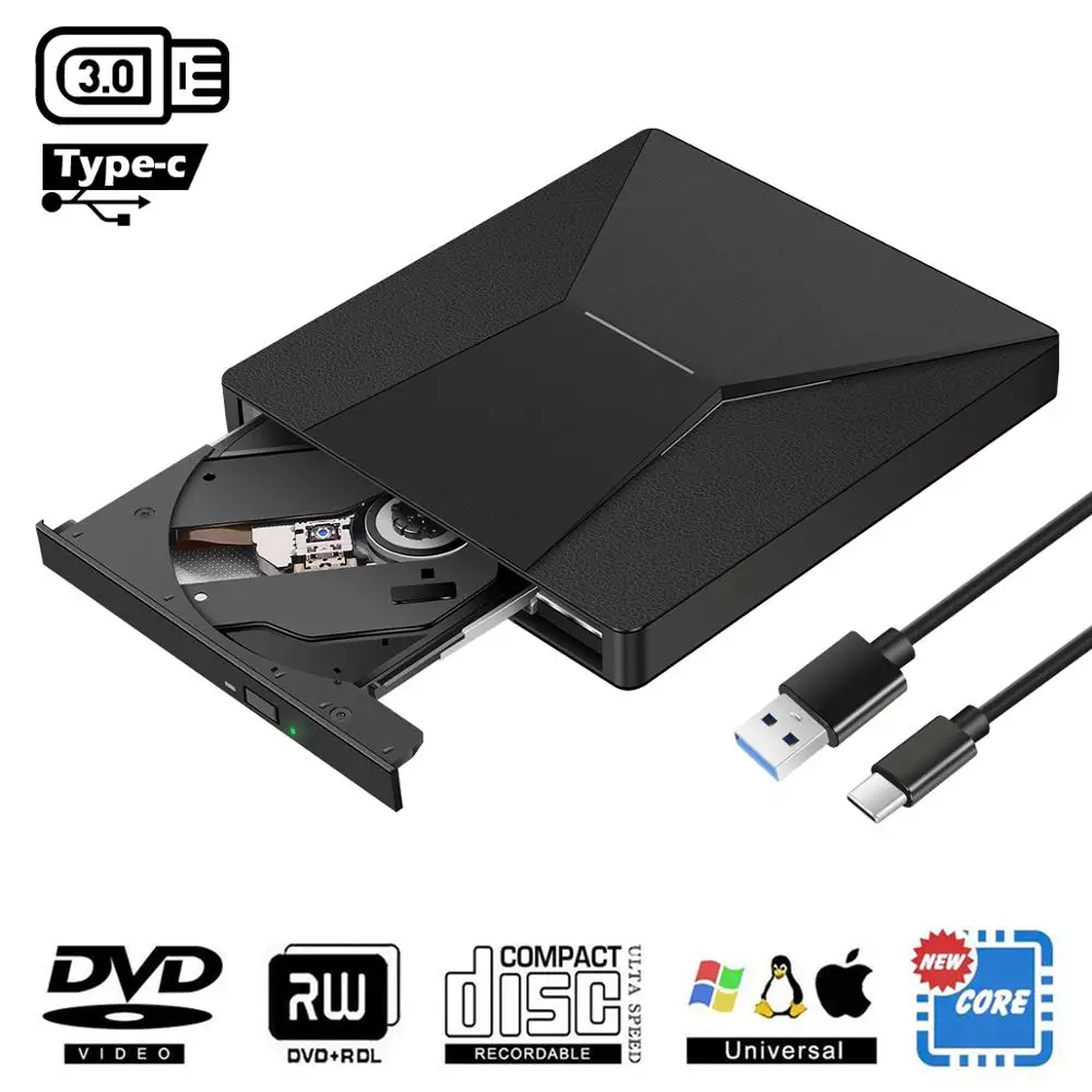 IlluminateType C USB 3.0 External DVD/CD/ VCD Burner RW Drive Player Optical Drive for Mac/PC/Apple Laptop/OS/Window
IlluminateType C USB 3.0 External DVD/CD/ VCD Burner RW Drive Player Optical Drive for Mac/PC/Apple Laptop/OS/Window