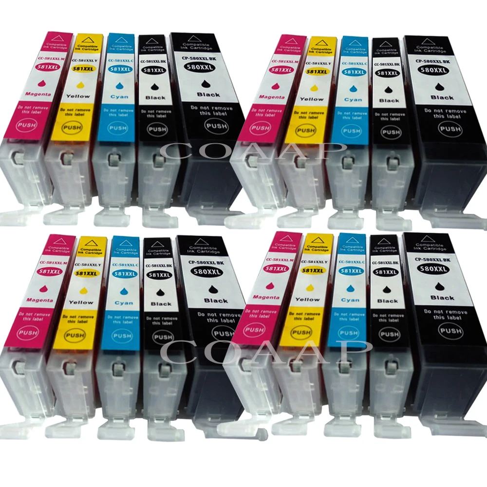Compatible Ink Cartridges For PGI580 CLI581 For Canon Pixma TR7550 TR8550 TS6150 TS8150 TS9150 TS9155
Compatible Ink Cartridges For PGI580 CLI581 For Canon Pixma TR7550 TR8550 TS6150 TS8150 TS9150 TS9155