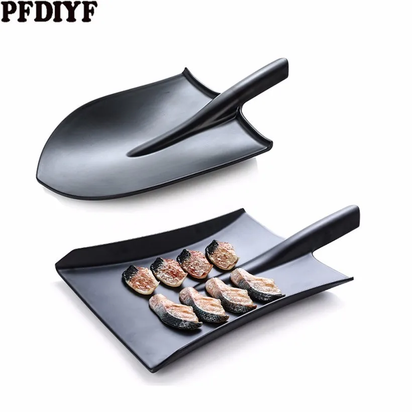 Фото Creative Dish Plate Grill Personality Shovel Styling Imitation Porcelain Special Restaurant Barbecue Melamine Tableware | Дом и сад