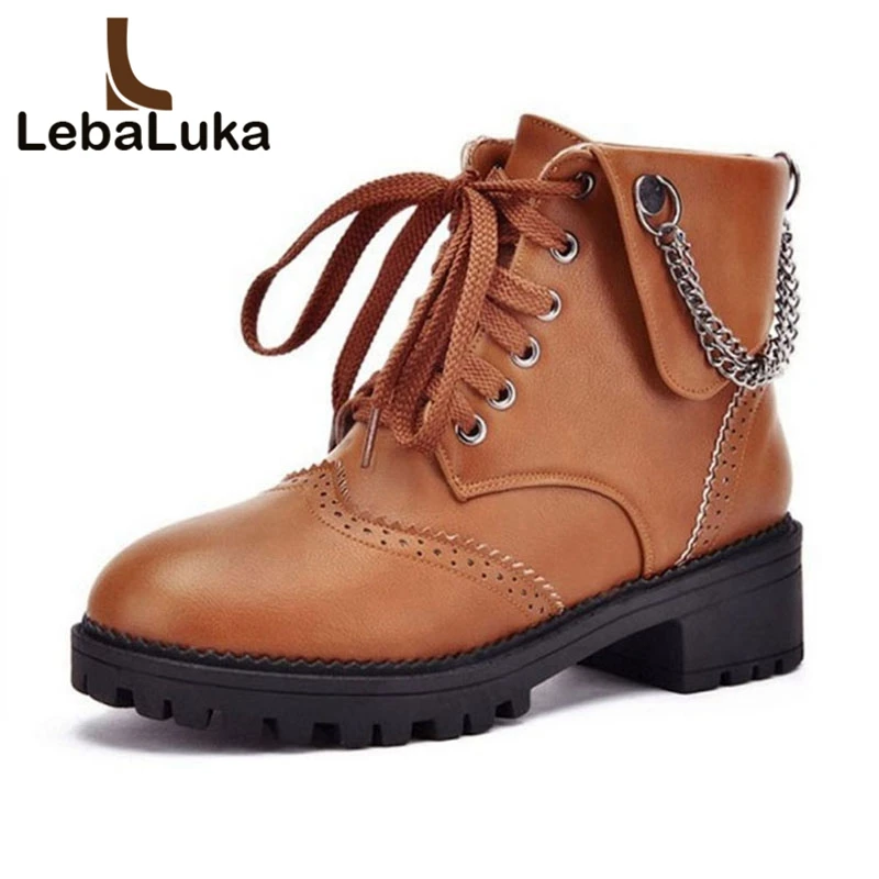 Tuyoki Size 33-43 Women Ankle Boots Lace Up Round Toe Metal Buckle Ankle Boots Retro Woman Short Boots Woman Footwear
Tuyoki Size 33-43 Women Ankle Boots Lace Up Round Toe Metal Buckle Ankle Boots Retro Woman Short Boots Woman Footwear