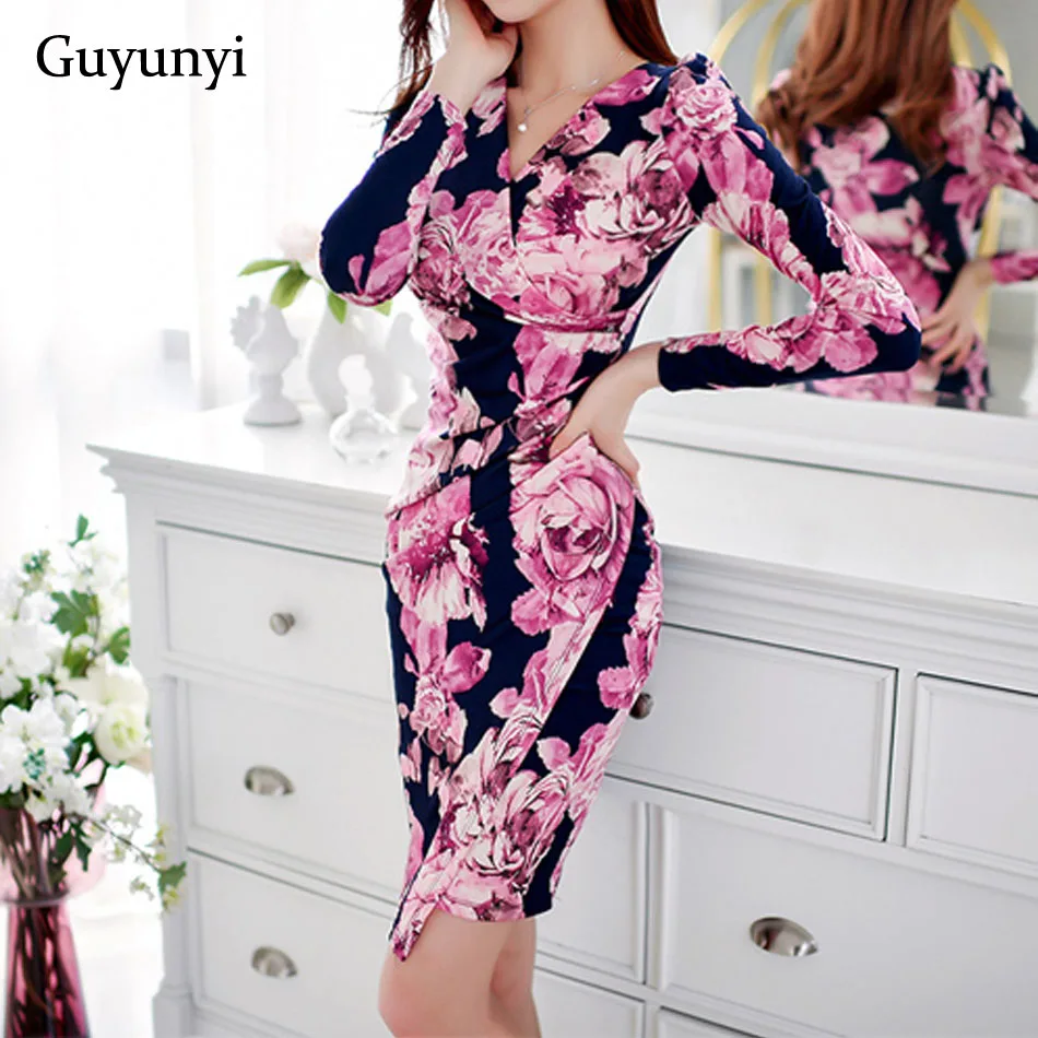 OL temperament office dress 2019 spring new sexy V-neck long-sleeved flower slim dress female asymmetric clothing
OL temperament office dress 2019 spring new sexy V-neck long-sleeved flower slim dress female asymmetric clothing