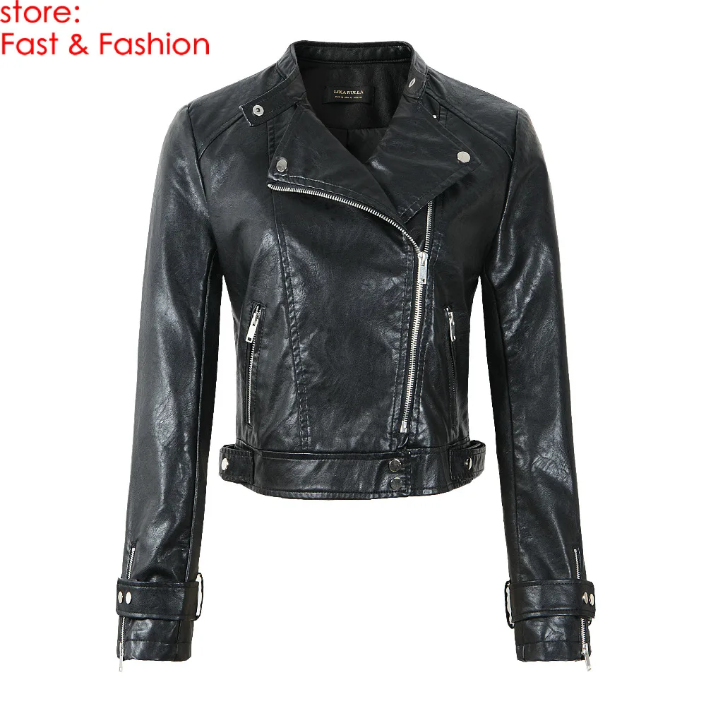 2019 New Fashion Women Casual Motorcycle Faux Soft Leather Jackets Lady Autumn Winter Pink Black Coat Outwear PU Streetwear
2019 New Fashion Women Casual Motorcycle Faux Soft Leather Jackets Lady Autumn Winter Pink Black Coat Outwear PU Streetwear