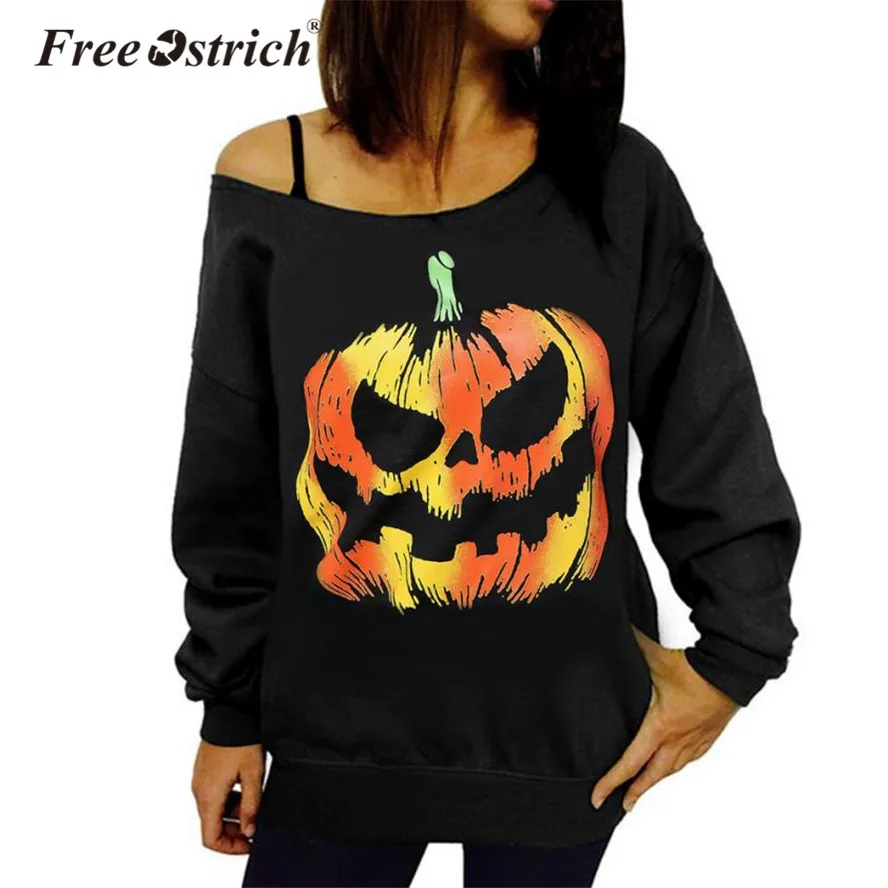 FREE OSTRICH Women Halloween Pumpkin Print Long Sleeve Sweatshirt Pullover Tops Shirt Moletom Feminino Oct16
FREE OSTRICH Women Halloween Pumpkin Print Long Sleeve Sweatshirt Pullover Tops Shirt Moletom Feminino Oct16