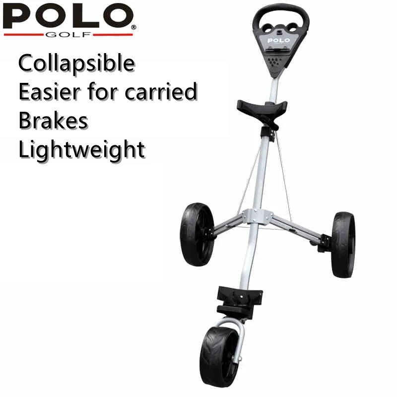 Image brand PGM. Quick Easily Fold Wheel Golf Push Pull Cart Trolley, GOLF Trolley Easy Folding and Portable