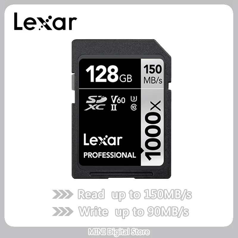 Original Lexar 32GB SD Card 1000x 150MB/s 128GB Memory Card 16GB 64GB Carte SD Class10 cartao de memoria UHS-II U3 SDHC SDXC
Original Lexar 32GB SD Card 1000x 150MB/s 128GB Memory Card 16GB 64GB Carte SD Class10 cartao de memoria UHS-II U3 SDHC SDXC