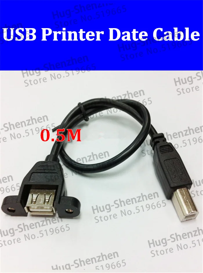 50cm USB 2.0 B Male to USB A Female Socket Printer Panel Mount Extension Cable USB Printer date cable 10pcs
50cm USB 2.0 B Male to USB A Female Socket Printer Panel Mount Extension Cable USB Printer date cable 10pcs