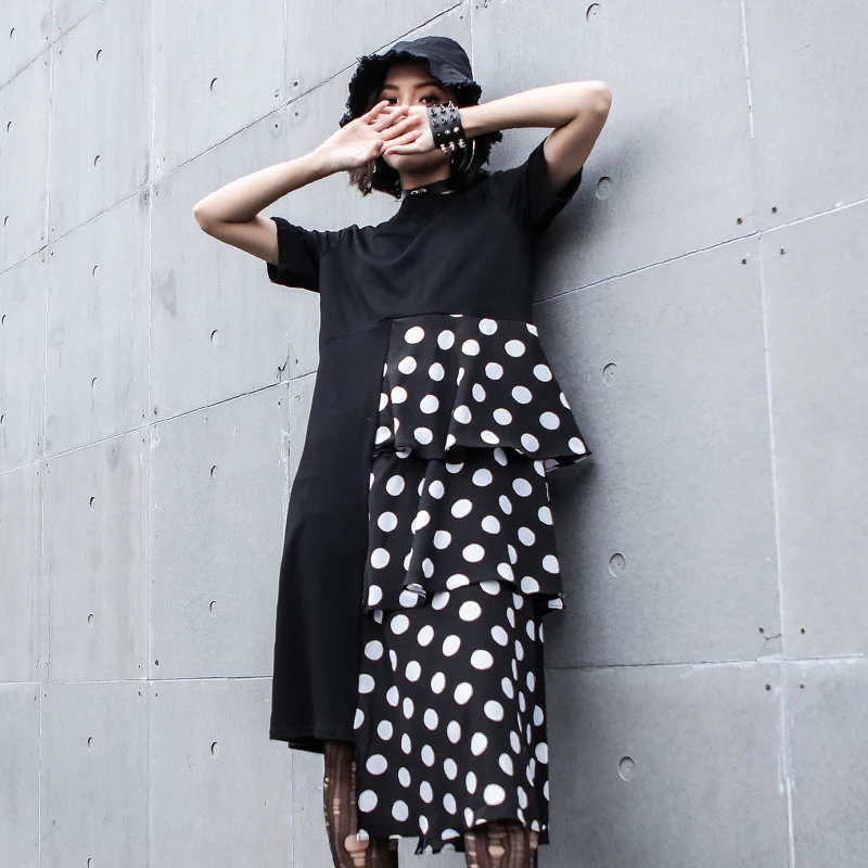 LANMREM 2019 Summer New Clothes For Women Popular Split Joint Irregular Dot Printed Short Sleeve Round Collar Dress Hot YH06701
LANMREM 2019 Summer New Clothes For Women Popular Split Joint Irregular Dot Printed Short Sleeve Round Collar Dress Hot YH06701