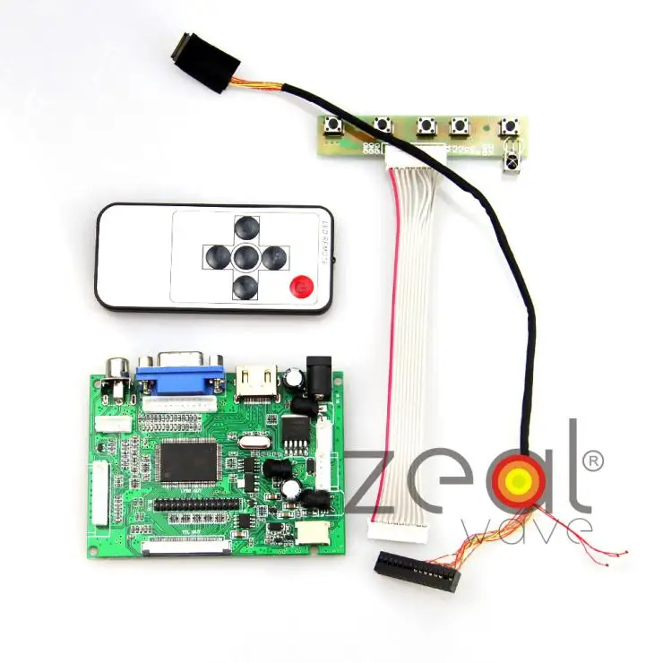 (HDMI+VGA+2AV) Controller Driver Board For PQ 3QI-01 10.1" Inch TFT LCD 1024x600