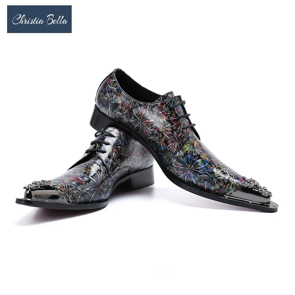 Christia Bella Brand Designer Genuine Leather Shoes Mens Business Dress Shoes British Style Firework Printed Oxford Men Footwear
Christia Bella Brand Designer Genuine Leather Shoes Mens Business Dress Shoes British Style Firework Printed Oxford Men Footwear