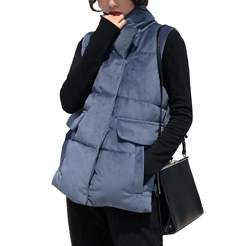 Women winter waistcoat short style velvet thick vest Black khaki blue M-XL drop shipping nice quality double breasted side vent
Women winter waistcoat short style velvet thick vest Black khaki blue M-XL drop shipping nice quality double breasted side vent