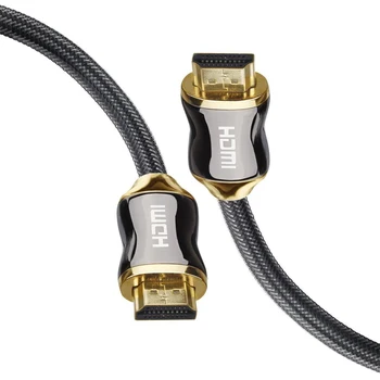 

5m/10m Braided HDMI Cables Ultra HD HDMI Cable V2.0 + Ethernet HDTV 2160p 4K 3D+90 270 Degree Adapter Male to Male Cable