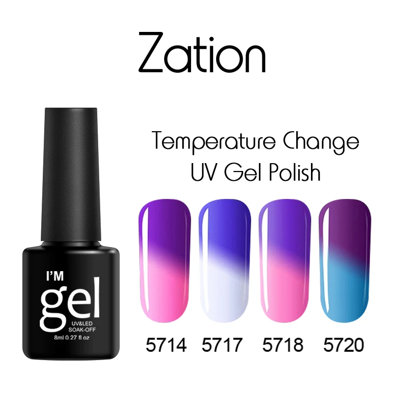 Zation Chameleon Gel Nail Polish Lucky UV Gel Lak Temperature Changing Color Gel Varnish Long Lasting Soak Off UV Led Nail Art
Zation Chameleon Gel Nail Polish Lucky UV Gel Lak Temperature Changing Color Gel Varnish Long Lasting Soak Off UV Led Nail Art