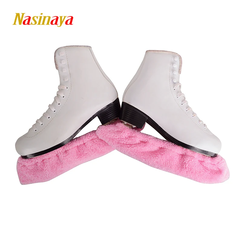 Child Adult Long Fleece Ice Skating Figure Skating Skate Blade Cover Guard Solid Color Hockey Skate Accessory Athletic Elastic 17