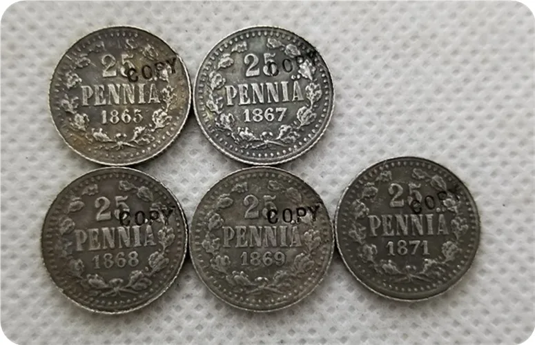 1865-1871 Finland 25 Pennia coin COPY commemorative coins-replica coins medal coins collectibles
1865-1871 Finland 25 Pennia coin COPY commemorative coins-replica coins medal coins collectibles