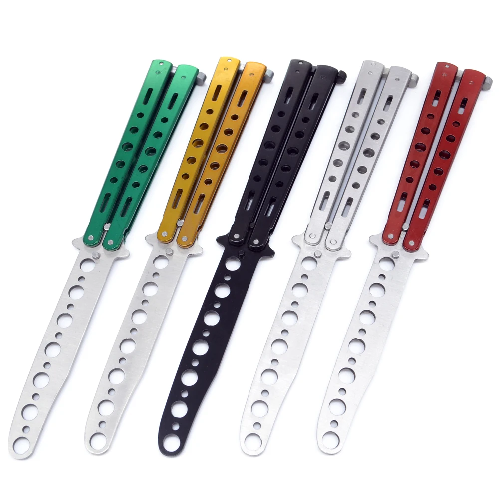 New Cool Black Metal Practice Butterfly Knife Balisong Trainer Training Folding Knife Dull Tool outdoor camping 6DZB cs go
New Cool Black Metal Practice Butterfly Knife Balisong Trainer Training Folding Knife Dull Tool outdoor camping 6DZB cs go