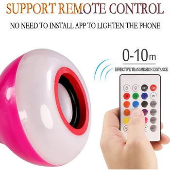 Smart Bluetooth Music Light Bulb Led Colorful Bluetooth Speaker Light Bulb E27 Wireless with Remote Control Audio Bulb Light
Smart Bluetooth Music Light Bulb Led Colorful Bluetooth Speaker Light Bulb E27 Wireless with Remote Control Audio Bulb Light