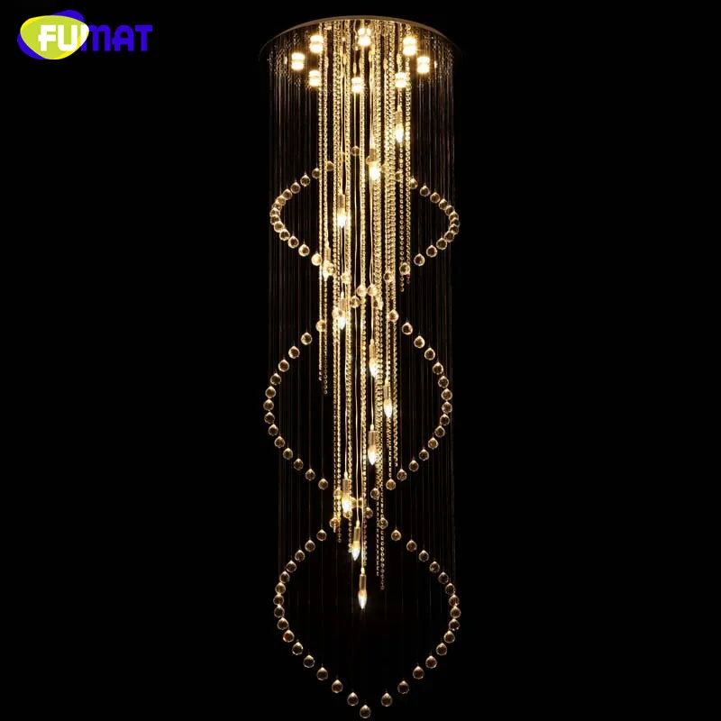 FUMAT LED Chandelier Brief Creative K9 Crystal Stairs Suspension Light Hotel Project Light Fixture Lustre Luxury hanglamp Light
FUMAT LED Chandelier Brief Creative K9 Crystal Stairs Suspension Light Hotel Project Light Fixture Lustre Luxury hanglamp Light