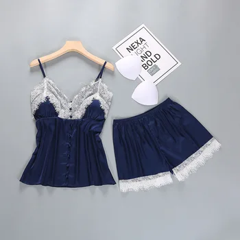 two pieces pyjamas women sexy lingerie pijama mujer femme pizama female sexy lounge sets satin & lace sleepwear set
two pieces pyjamas women sexy lingerie pijama mujer femme pizama female sexy lounge sets satin & lace sleepwear set