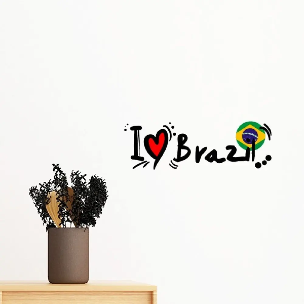 I Love Brazil Word Flag Love Heart Illustration Removable Wall Sticker Mural DIY Wallpaper Vinyl Room Home Decal Decor
I Love Brazil Word Flag Love Heart Illustration Removable Wall Sticker Mural DIY Wallpaper Vinyl Room Home Decal Decor