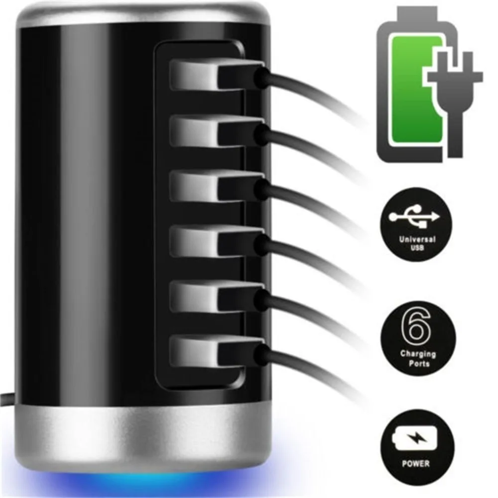 Universal Multi-Port USB Home Travel Wall Charger 6 USB Desktop Charging Station Fast Charging Intelligent USB Hub
Universal Multi-Port USB Home Travel Wall Charger 6 USB Desktop Charging Station Fast Charging Intelligent USB Hub