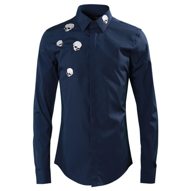 New 2019 Original front skeleton Fine embroidered men's shirts Fashion, cultivate morality Men's shirts
New 2019 Original front skeleton Fine embroidered men's shirts Fashion, cultivate morality Men's shirts