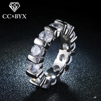 

White gold color fashion rings for women engagement party ring bague zirconia vintage jewelry bijoux Anel feminino CC051