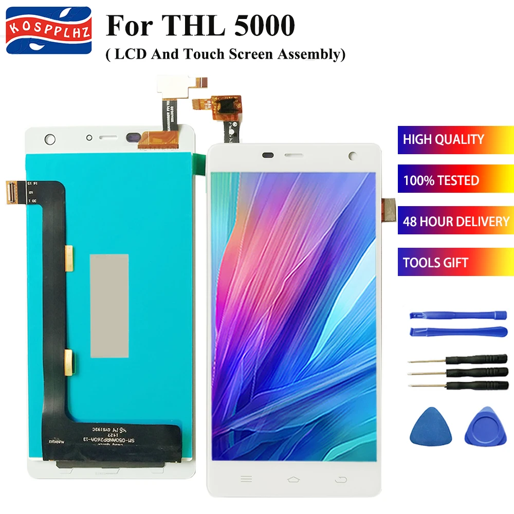 For THL 5000 LCD Display + Touch Screen Digitizer Assembly Replacement Repair panel glass 5.0 inch for THL5000 smartphone +tools
For THL 5000 LCD Display + Touch Screen Digitizer Assembly Replacement Repair panel glass 5.0 inch for THL5000 smartphone +tools