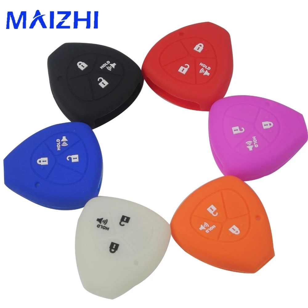 Jingyuqin 3 Buttons Silicone Remote Car Key Case Cover For Toyota Camry COROLLA Vios REIZ CROWN RAV4 2015 Car-Styling
Jingyuqin 3 Buttons Silicone Remote Car Key Case Cover For Toyota Camry COROLLA Vios REIZ CROWN RAV4 2015 Car-Styling