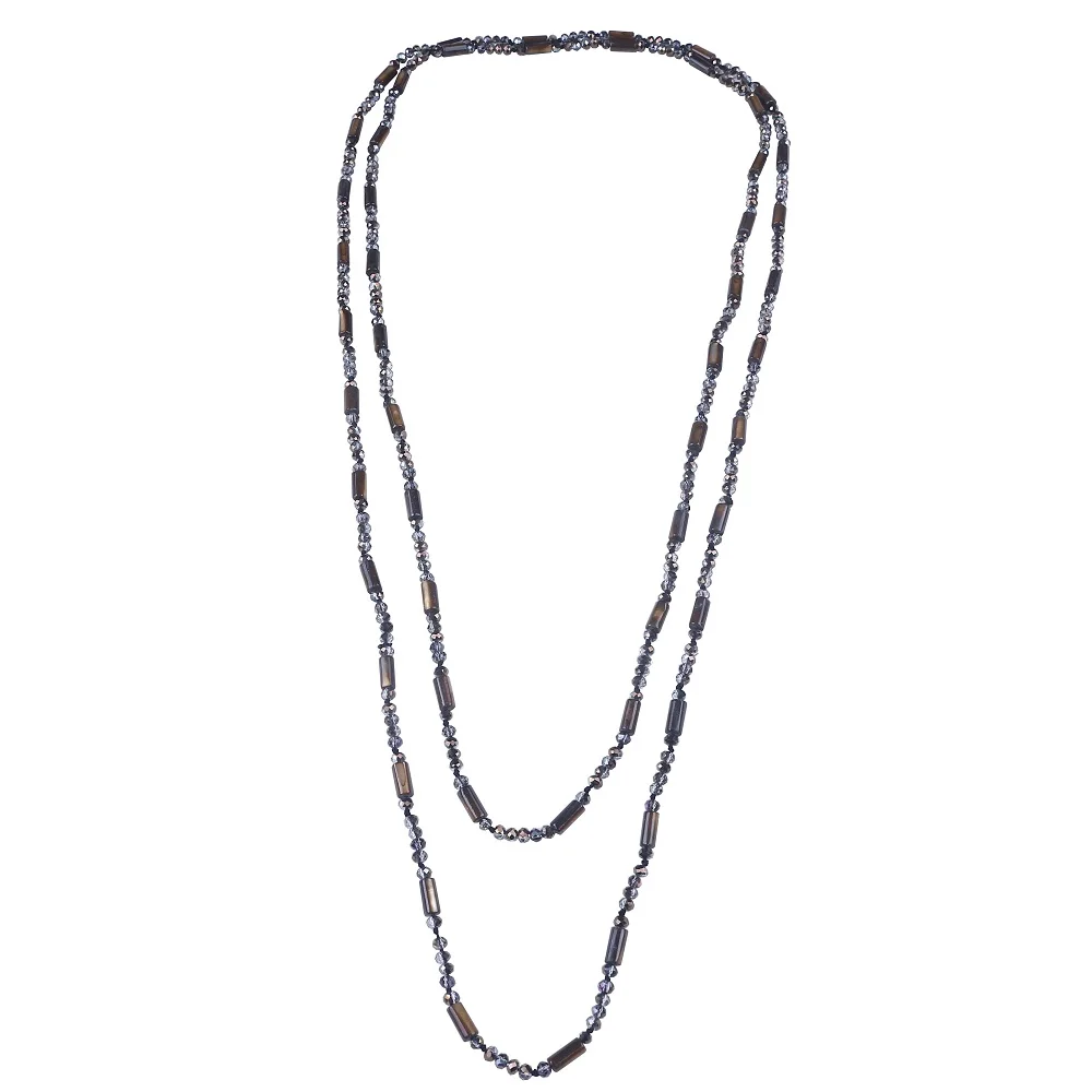 2017 new design brown cylinder crystal long necklace fashion jewellery for woman and party
2017 new design brown cylinder crystal long necklace fashion jewellery for woman and party